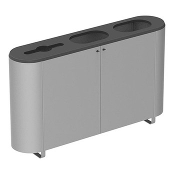 Peter Pepper ReMix Recycling Station - TRIO-S - Finished in Aluminum Metallic
