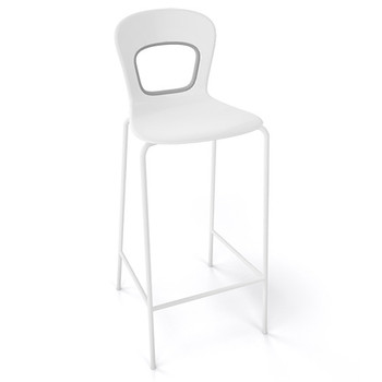 Magnuson Rivista White Stacking Bar Stool - Outdoor