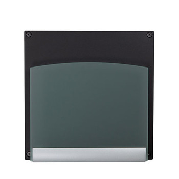 Peter Pepper 4101H-FG-BK HIPAA Medical Chart Holder - Frosted Green Acrylic - Black Back - Wall Mount