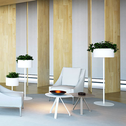 Magnuson Green Cloud Standing Planters - Lobby