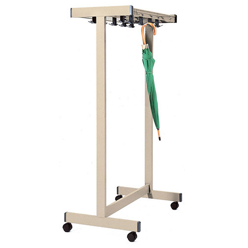 Magnuson Rap Rak Coat Rack RR-4F with Optional Hook Rails and Casters - Image is of Heavy Duty Version with Spacer Bar