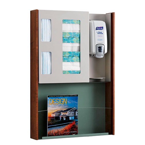 Peter Pepper HealthFIRST Infection Control - Hygiene Station ICP-2M - Wall Mounted - Magazine Rack