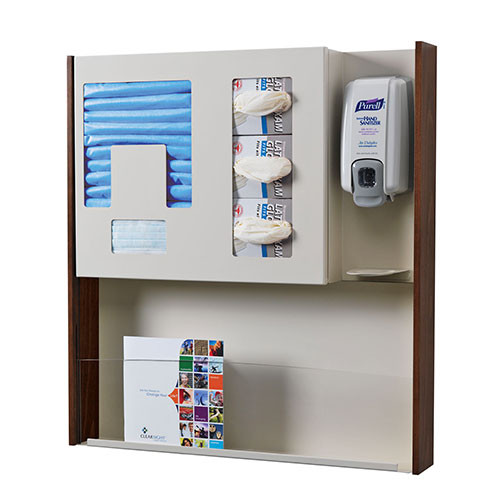 Peter Pepper HealthFIRST Infection Control - Hygiene Station ICX-2M - Wall Mounted - Magazine Rack