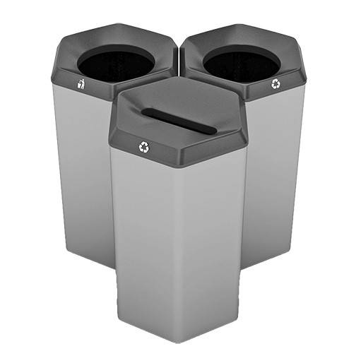 Peter Pepper HexBin 1003 Trash and Recycling Bins Nested