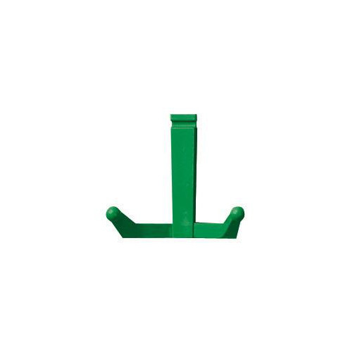 Camden-Boone Green Double-Prong Coat Hook for Wall Coat Racks - Lexan Polycarbonate