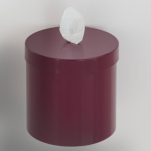Glaro Antibacterial Wipe Dispenser W1015BY - Wall Mounted - Finished in Burgundy