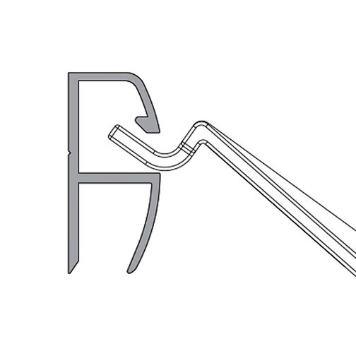 Magnuson Dacapo Brochure Holder Rail - Side View Installation - Diagram