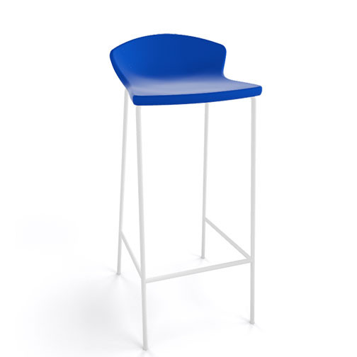 Magnuson Calma SO Blue Stacking Bar Stool - Outdoor - Carton of 4