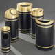 Glaro Monte Carlo Trash Cans - Satin Brass