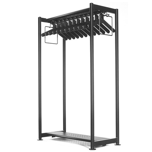 Grid Coat Hanger, Black Steel Coat Rack