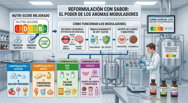 El reto del Nutri-Score: cómo los aromas moduladores compensan la reducción de azúcar y sal