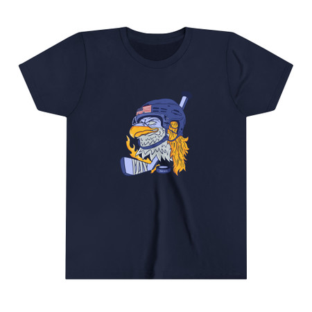 USA Bald Eagle Mullet Hockey Kids Tee