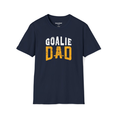 Goalie Dad Hockey Navy T-Shirt