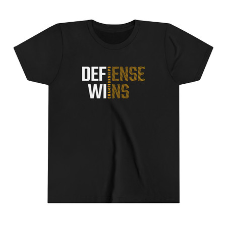 Defense Wins Championships Hockey USA Made Kids T-Shirt