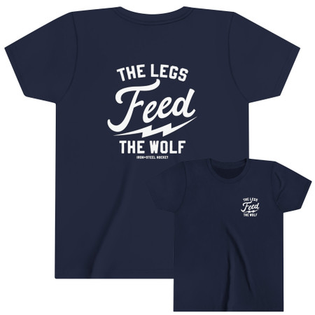 The Legs Feed the Wolf Hockey Made in USA Kids T-Shirt