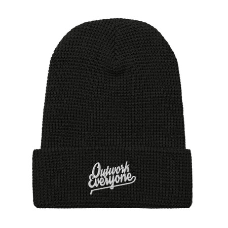 Out Work Everyone Waffle Hockey Beanie