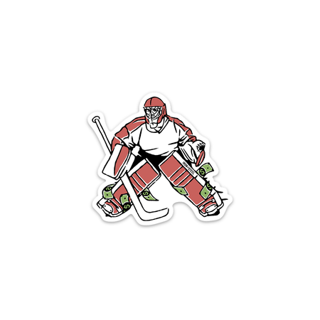 Money In The Pads Goalie Sticker