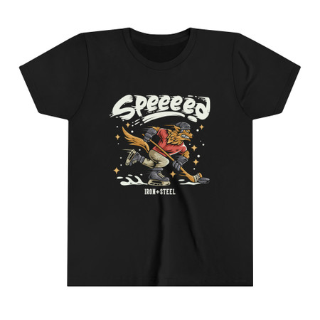 Speeeed Wolf USA Made Hockey Kids Tee