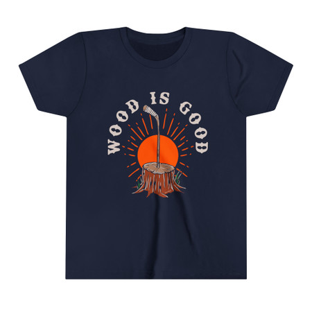 Wood Is Good Made in USA Hockey Kids Tee