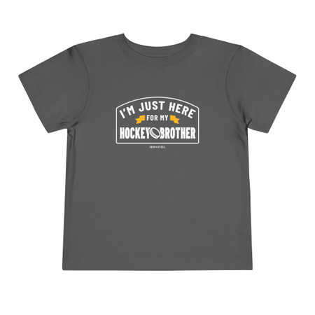 Here For My Hockey Brother Toddler Tee