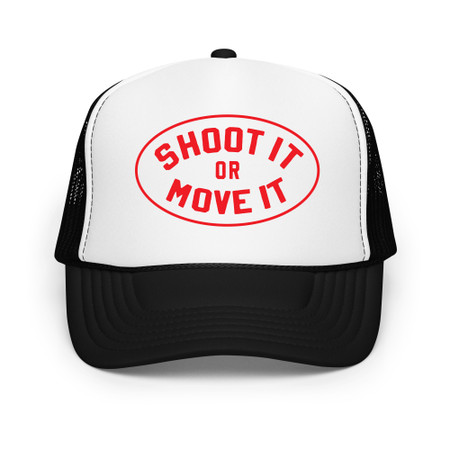 Shoot It Or Move It Hockey Trucker Hat