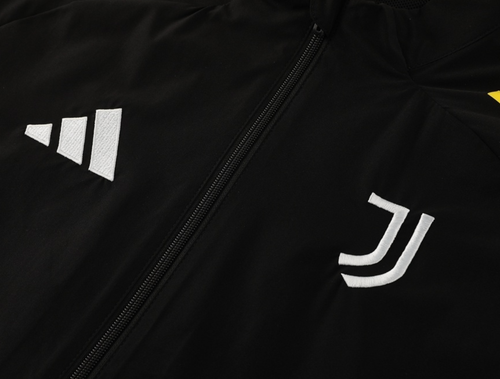 Juventus 25/26 Men's Black Long Zip Windbreaker