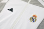 Real Madrid 25/26 Men's White Long Zip Windbreaker