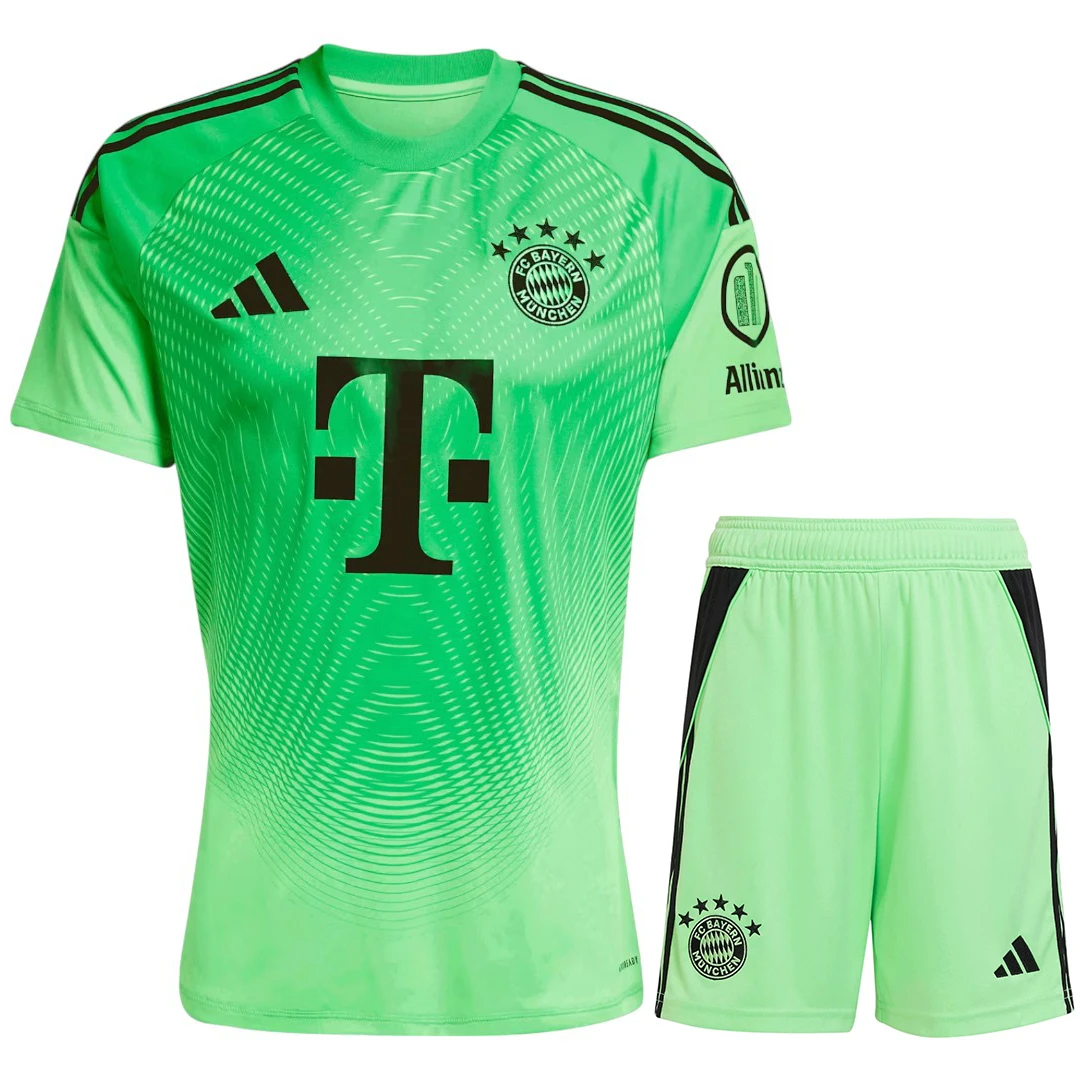 Bayern Munich 25/26 Kid's Green Goalkeeper Mini-Kit