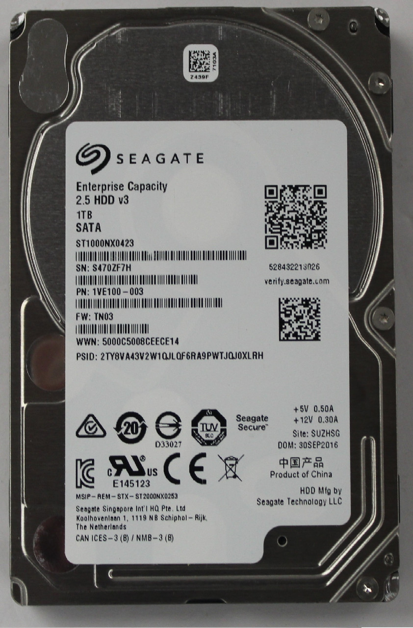 hp HDD 1TB 2.5" 512N SEC SATA 6GB/S 7200 - P0003610-001