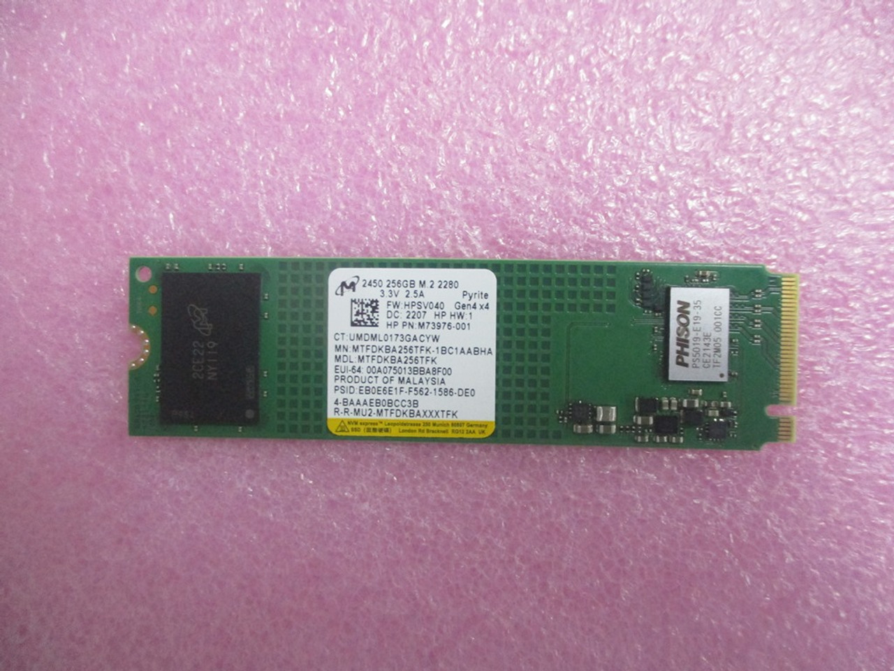 NVMe M.2 SSD 256GB(6枚) For HP 924243-001 Western Digital SN520 NVMe SSD M.2 SDAPNUW