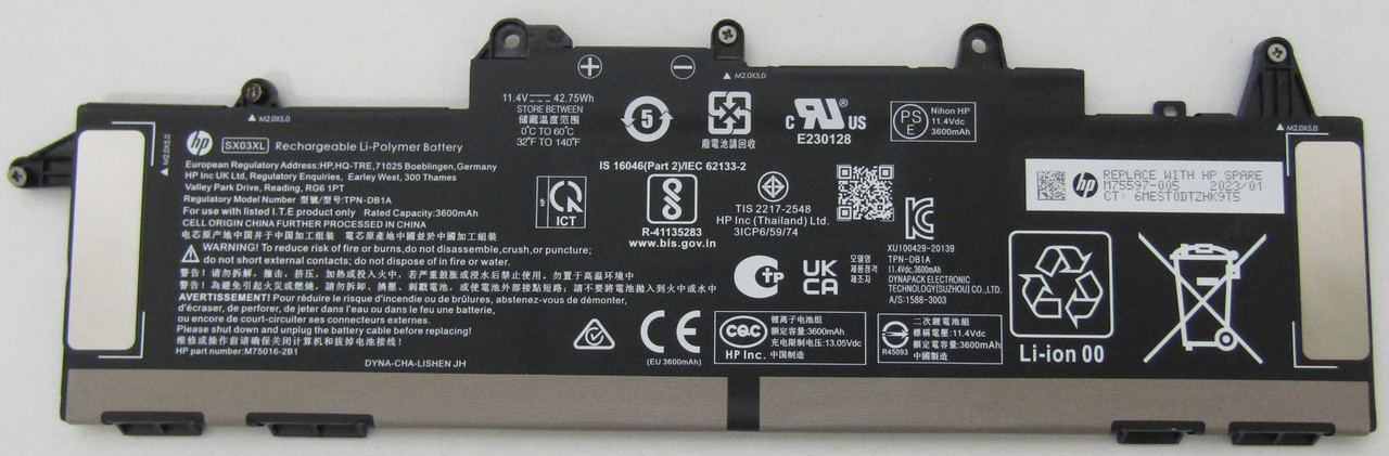 hp SPS-BATT 3C42Wh 3.95Ah LI SX030XL-PL BN03XL Envy x360 15m-ee013dx - M75597-005