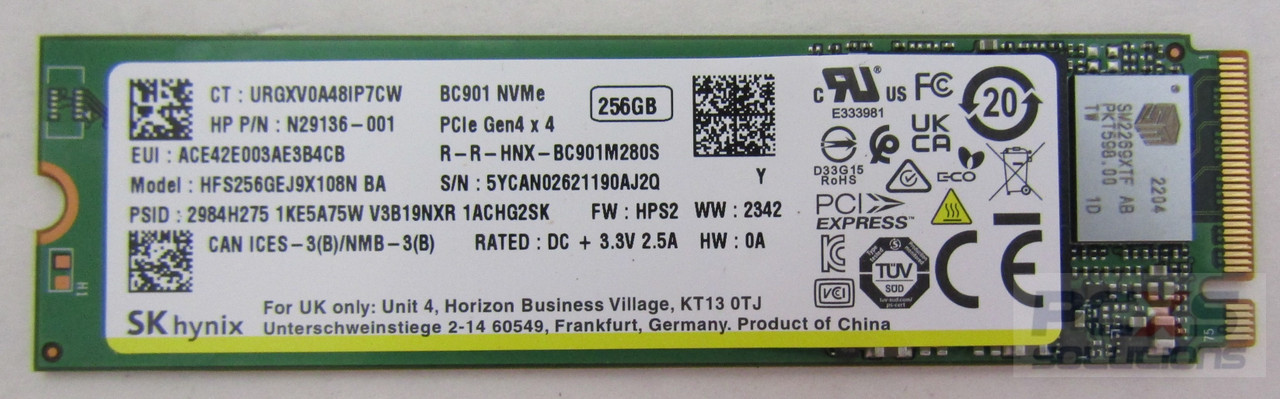 hp 256GB M.2 2280 BC901 PCIe NVMe value - N29136-001