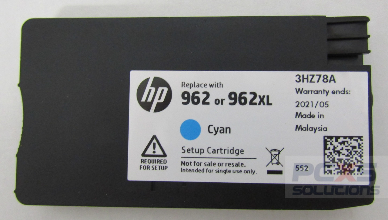 hp HP 962 Setup Cyan Original Ink Crtg - HP OfficeJet Pro 9010 All-in-One Printer series - 3HZ78A