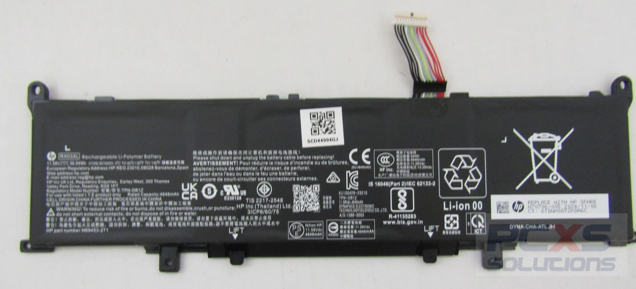 hp BATT 11.58V, 56.04, RX03XL - N70706-005