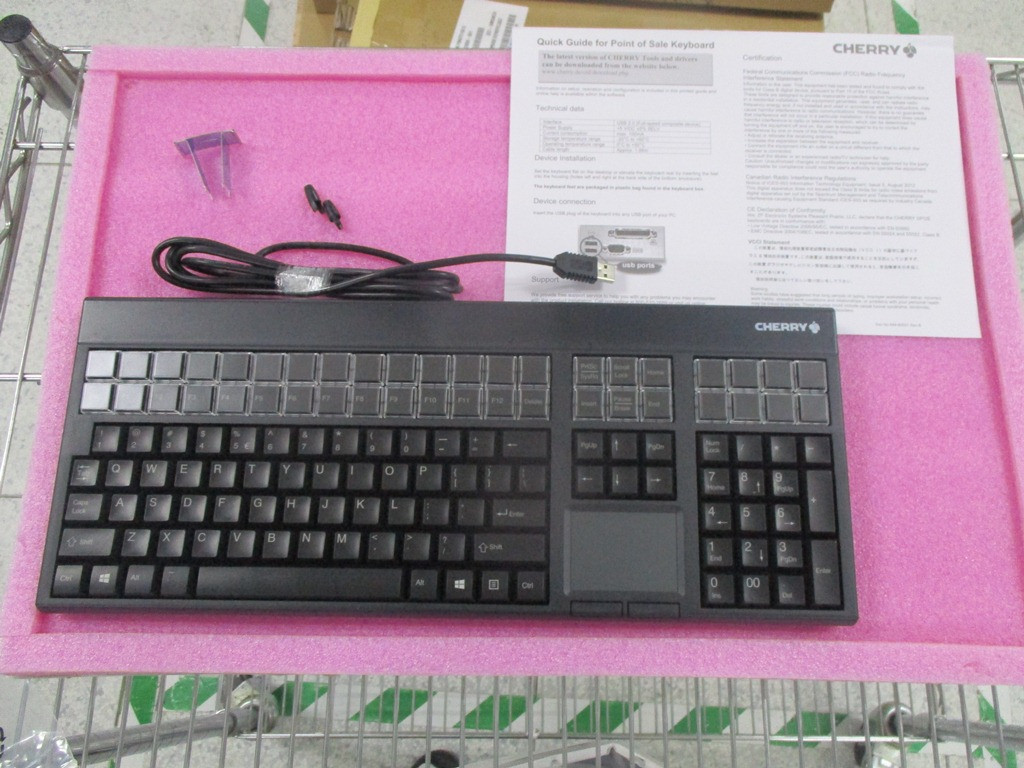 SPS-Cherry G86-71401 POS kybd wTP US - HP Genuine Replacement Spare Parts - L72493-001-HP