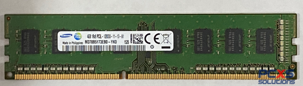 SAMSUNG 4GB DDR3 1600MHZ PC3-12800 240-PIN NON-ECC - M378B5173EB0-YK0