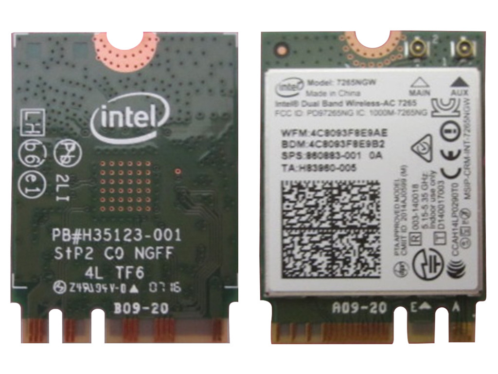 ASSY,WLAN 11ac INT 7265NV M.2 D1 MOW - HP Genuine Replacement Spare Parts - 860883-001-HP