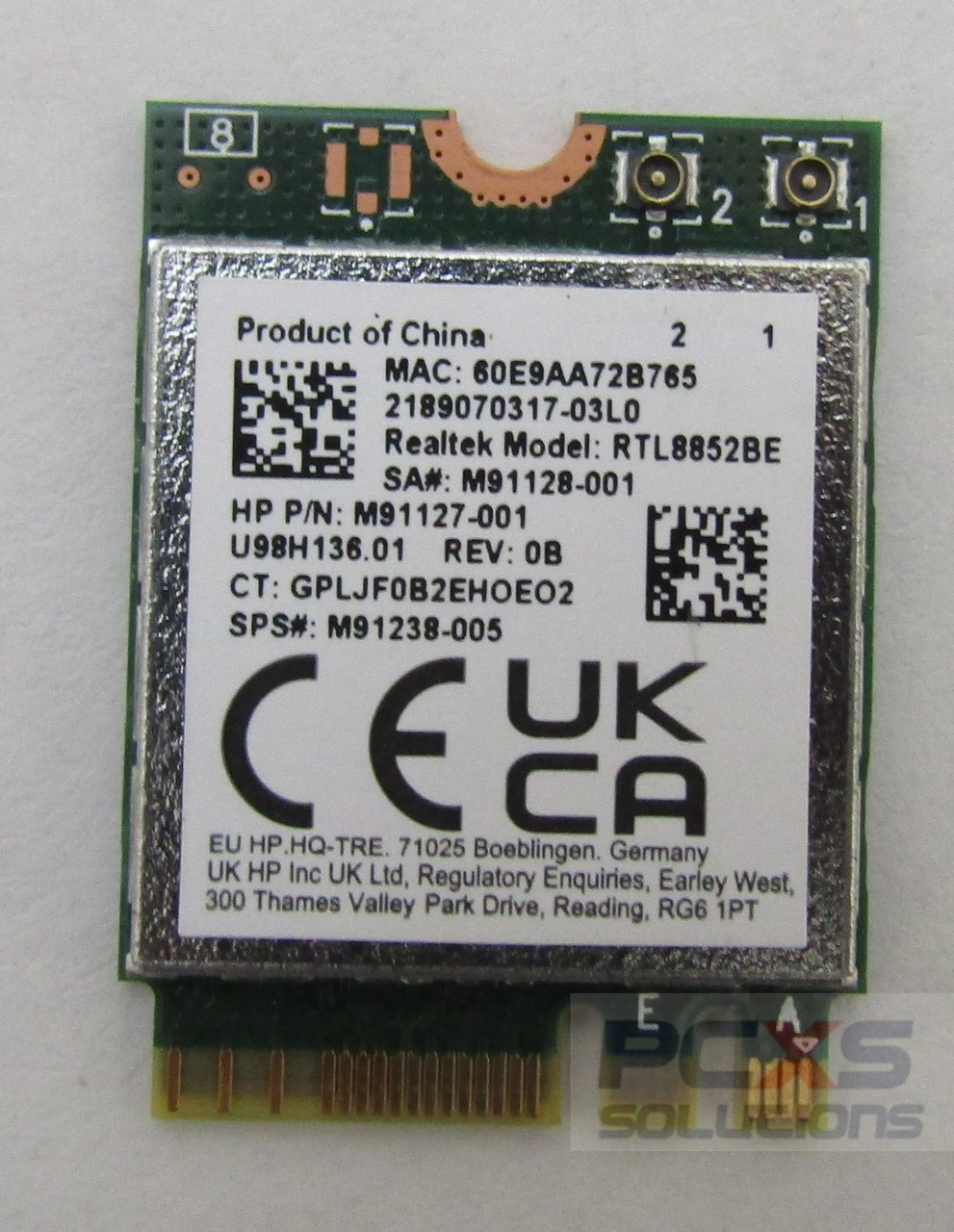 hp SKO-WLAN Realtek CAVA2 ax 2x2 17-CN2008DS - M91127-001