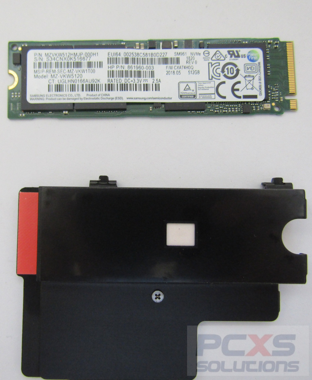 SPS-SSD 512G M.2 PCIe G3x4 NVME - Z2 WS - HP Genuine Replacement Spare Parts - 918951-001-HP