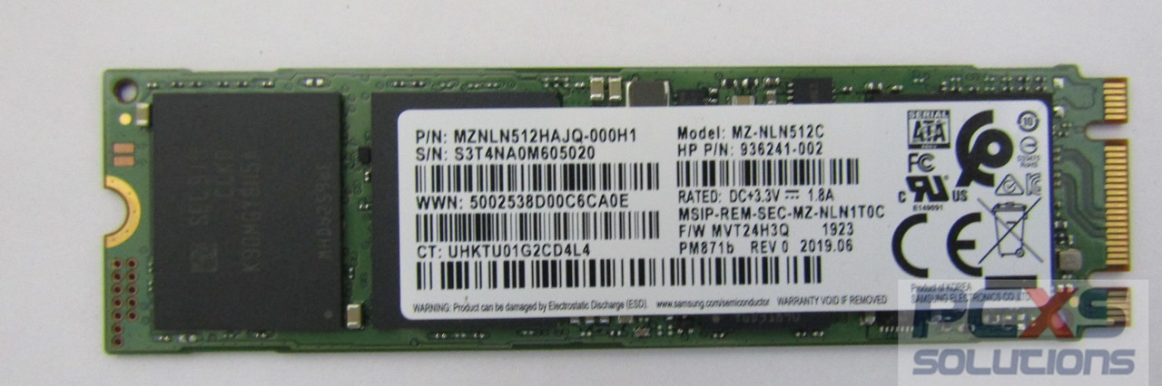 SPS-SSD 512GB M2 SATA-3 - HP Genuine Replacement Spare Parts - 922078-001-HP