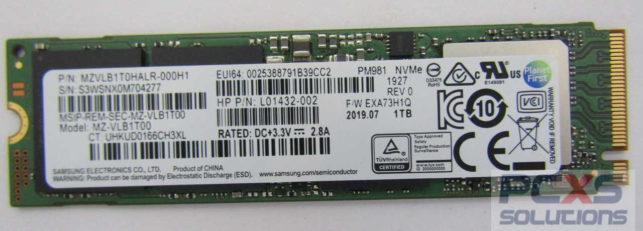 SPS-SSD 1TB Turbo Drive G2 TLC - Slice - HP Genuine Replacement Spare Parts - 937321-001-HP