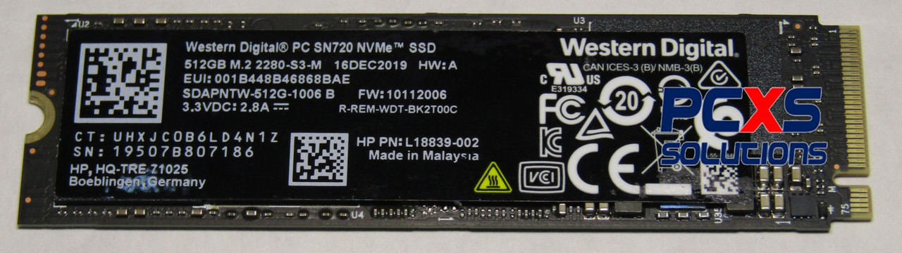 HP 512GB M.2 2280 SN720 PCIE GEN3 - L18839-002