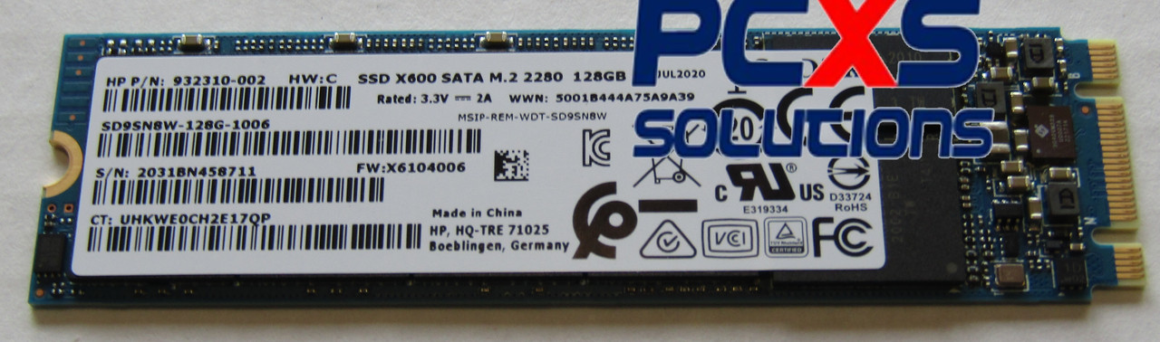 SSD 128GB M2 SATA-3 TLC  - HP NOTEBOOK 15-DW10 - L52003-001