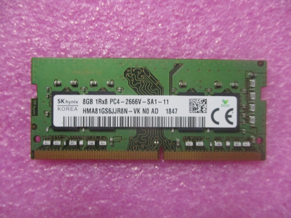 SPS-SODIMM 8GB 2666MHz 1.2v DDR4 w/TPad - HP Genuine Replacement Spare Parts - L76708-006-HP