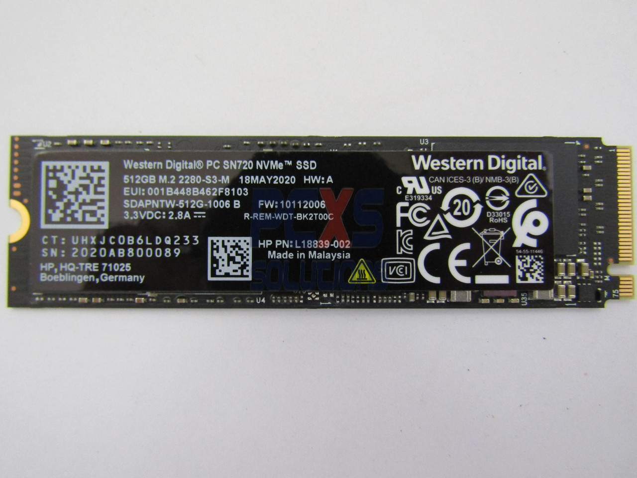 SPS-SSD 512GB 2280 SN720 PCIE TLC LOCKED - HP Genuine Replacement Spare Parts - L87134-001-HP