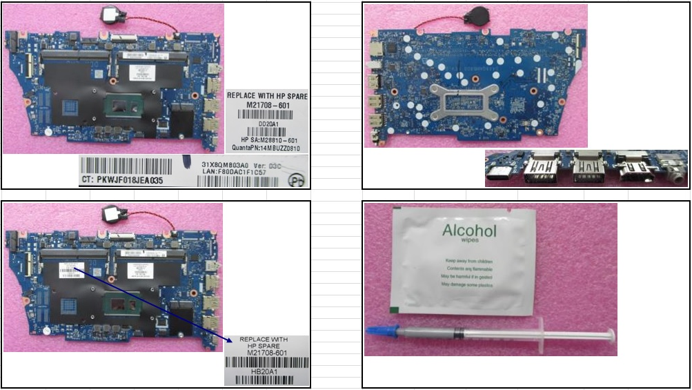 SPS-MB UMA i7-1165G7 WIN - HP Genuine Replacement Spare Parts - M21708-601-HP