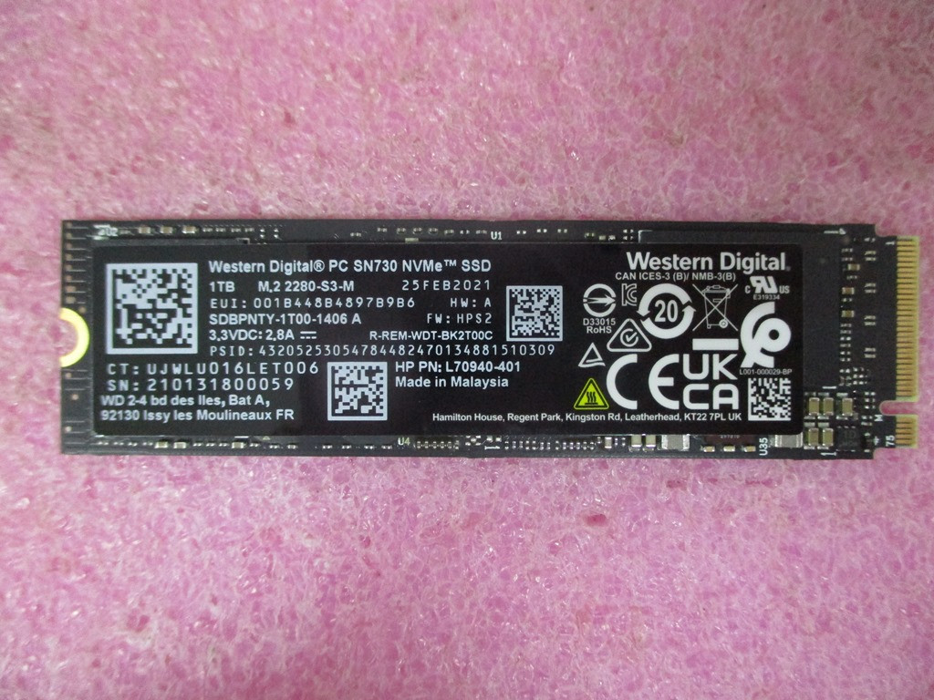 SPS-SSD 1TB SN730 PCIe LOCK - HP Genuine Replacement Spare Parts - N13633-001-HP