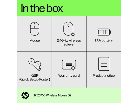 HP 37000 BLACK ONYX WIRELESS MOUSE G2 - 681R7AA#ABL-PW