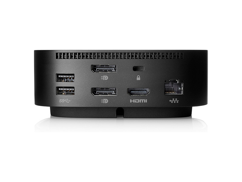 DOCK - BLACK - POWER SUPPLY - FRONT: 1 USB-C PORT WITH DATA AND POWER OUT (15W);-5