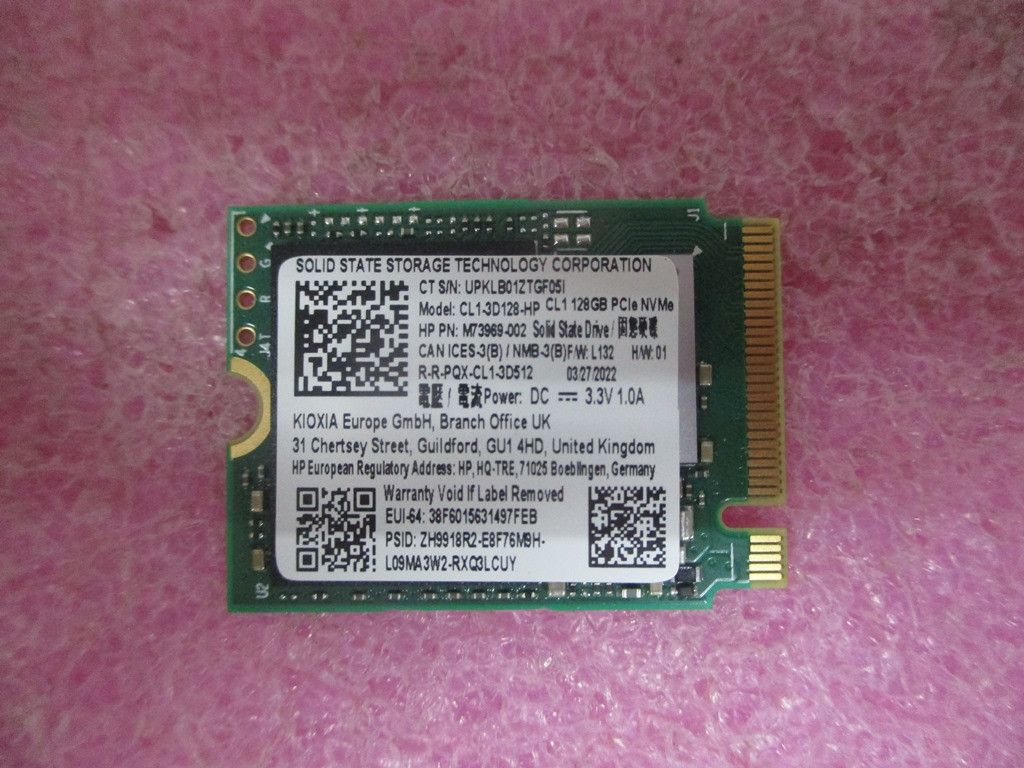 hp SPS-SSD 128GB PCIe NVME C640 G3 CHROMEBOOK - N13689-001